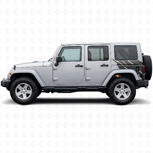 Modderspatprint Achterzijde Vinyl Sticker voor Jeep Wrangler JK 2007-2018_1