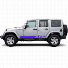 Ruitenpatroon Zijstrips Vinyl Decal voor Jeep Wrangler JK 2007-2018_2