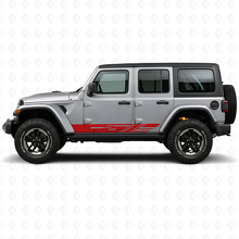 Gedecoreerde Zijkant Strepen Vinyl Sticker voor Jeep Wrangler JL 2018+_3