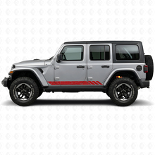 Topografische Stijl Strepen Zijkant Vinyl Sticker voor Jeep Wrangler JL 2018+_3