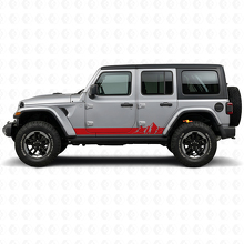 Mountains Wijde Strepen Zij Vinyl Decal voor Jeep Wrangler JL 2018+_3