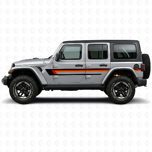Triple Strepen Deurzij Vinyl Sticker voor Jeep Wrangler JL 2018+_1