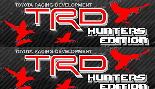 2 TOYOTA TRD JAGER EDITIE STICKER ALLE TERRAIN STICKER Berg TRD racing ontwikkeling zijvinylsticker
