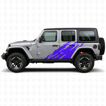 Modderspatpatroon Zij Vinyl Decal voor Jeep Wrangler JL 2018+_2