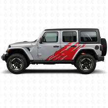 Modderspatpatroon Zij Vinyl Decal voor Jeep Wrangler JL 2018+_3