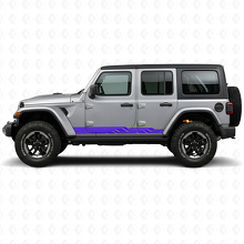 Door elkaar gevlochten strepen zijkant vinyl sticker voor Jeep Wrangler JL 2018+_2