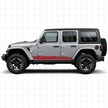 Door elkaar gevlochten strepen zijkant vinyl sticker voor Jeep Wrangler JL 2018+_3