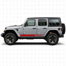 Geblokte Strepen Zijkant Vinyl Decal voor Jeep Wrangler JL 2018+_3