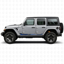 Ruitenvlag Zijstrepen Vinyl Decal voor Jeep Wrangler JL 2018+_2