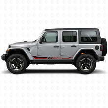 Ruitenvlag Zijstrepen Vinyl Decal voor Jeep Wrangler JL 2018+_3