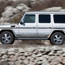 Aangepaste Tekst Race Strepen Zijkant Vinyl Decal Sticker voor Mercedes-Benz G-Klasse_2