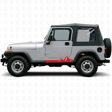Mountains Dunne Strepen Zij Vinyl Stickers voor Jeep Wrangler YJ 1987-1995_3