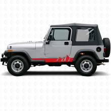 Mountains Wide Stripes Zij Vinyl Decal voor Jeep Wrangler YJ 1987-1995_3