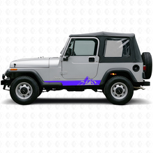 Mountains Style Strepen Zijvinylsticker voor Jeep Wrangler YJ 1987-1995_2