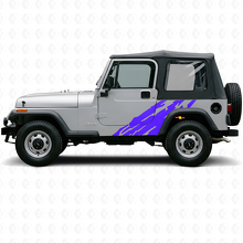 Modderspat Grafische Zij Vinyl Sticker voor Jeep Wrangler YJ 1987-1995_2