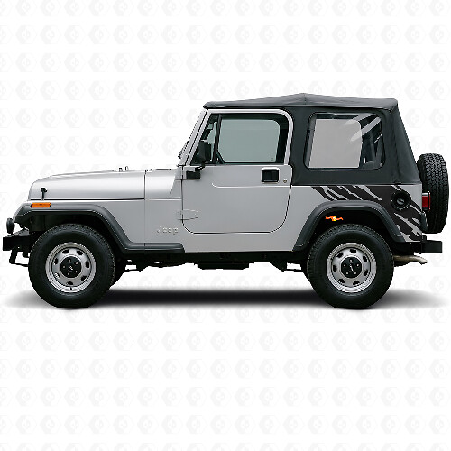 Modderspatten Graphic Achterzijde Vinyl Sticker voor Jeep Wrangler YJ 1987-1995_1