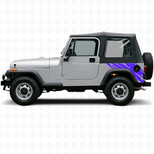 Modderspatten Graphic Achterzijde Vinyl Sticker voor Jeep Wrangler YJ 1987-1995_2