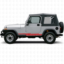Geverweven Strepen Zij Vinyl Decal voor Jeep Wrangler YJ 1987-1995_3