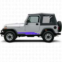 Gebogen Strepen Zijvinyl Decal Kit voor Jeep Wrangler YJ 1987-1995_2