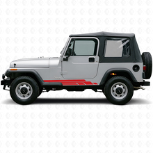 Gebogen Strepen Zijvinyl Decal Kit voor Jeep Wrangler YJ 1987-1995_3