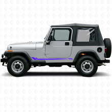 Honeycomb Strepen Zij Vinyl Sticker voor Jeep Wrangler YJ 1987-1995_2