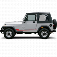Honeycomb Strepen Zij Vinyl Sticker voor Jeep Wrangler YJ 1987-1995_3