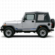 Racing stijl zijstrepen vinylsticker voor Jeep Wrangler YJ 1987-1995_2