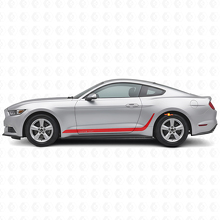 Aangepaste Gestileerde Strepen Zij vinylstickerset voor Musclecar Mustang_3