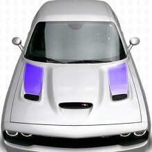 Blackout Outline Stripe Motorkapventilatie Inzet Vinyl Decal Kit voor Dodge Challenger 2015+_2