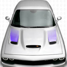 Dunner Wordende Gestreepte Kap Vent Insert Vinyl Decal Kit voor Dodge Challenger 2015+_2