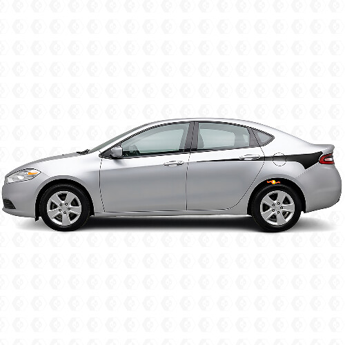 Geslepen Achterzijstrepen Vinyl Decal voor Dodge Dart 2013+_1