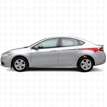 Geslepen gebogen zijstrepen vinylstickers voor Dodge Dart 2013+_3