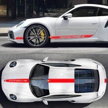 Porsche Stijl Strepen Volledig Kit Vinyl Decal Voor Porsche 911 Turbo S3_2
