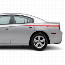 Aangepaste achterzijstrepen vinylsticker voor Dodge Charger 2011-2014_3