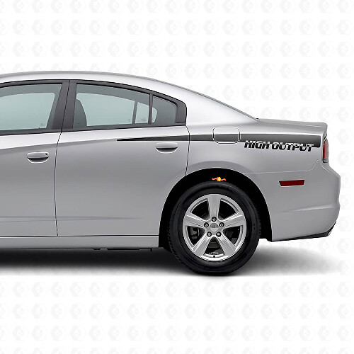 High Output sidestripes vinylsticker voor Dodge Charger 2011-2014_1