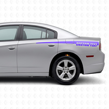 Persoonlijke Tekst Side Stripes Vinyl Decal voor Dodge Charger 2011-2014_2