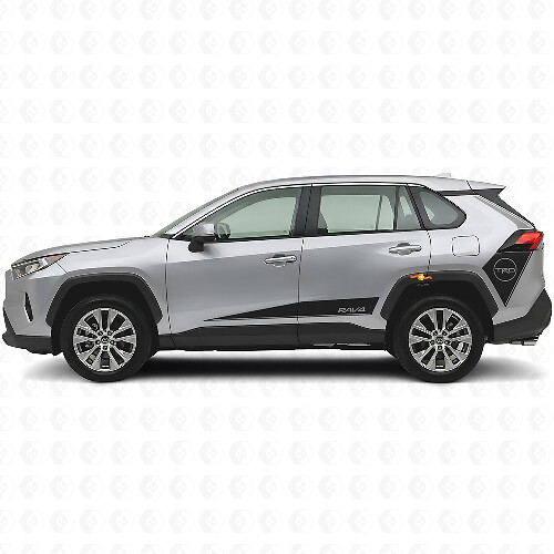 TRD Hockeystijl Zijstrepen Vinyl Decal Voor Toyota RAV4 2019-2024_1