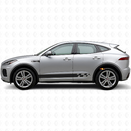 Ruitpatroon Zijstrepen Vinyl Decal Kit Voor Jaguar E-Pace 2017-2022_1