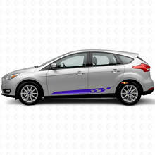Vinylstickerset met geruite zijstrepen voor Musclecar Focus 2014-2018_2