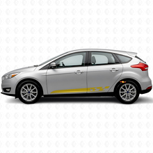 Vinylstickerset met geruite zijstrepen voor Musclecar Focus 2014-2018_5