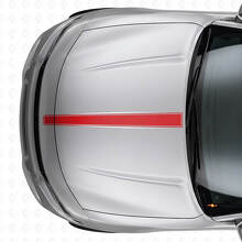 Dunne Omrande Motorkapstreep Vinyl Sticker voor Dodge Charger_4