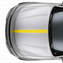 Dunne Omrande Motorkapstreep Vinyl Sticker voor Dodge Charger_5