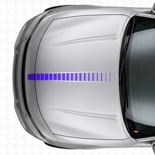 Dunne stroboscoop motorkapstreep vinyl sticker voor Dodge Charger_2