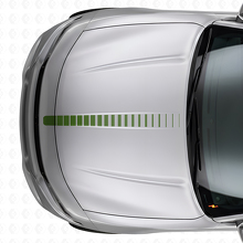 Dunne stroboscoop motorkapstreep vinyl sticker voor Dodge Charger_3