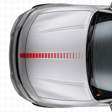 Dunne stroboscoop motorkapstreep vinyl sticker voor Dodge Charger_4