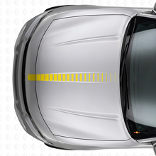 Dunne stroboscoop motorkapstreep vinyl sticker voor Dodge Charger_5