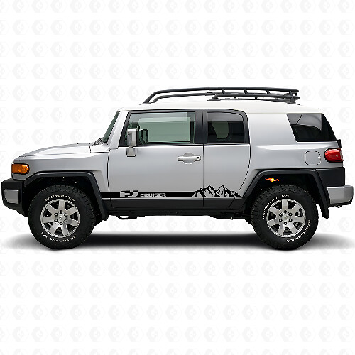 Mountain Style dorpelstroken vinyl decal voor Toyota FJ Cruiser