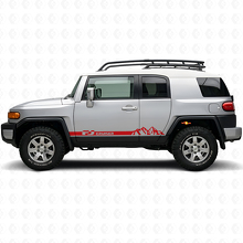 Mountain Style dorpelstroken vinyl decal voor Toyota FJ Cruiser_4