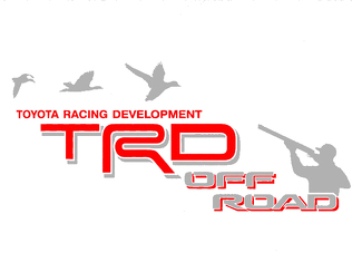 2 TOYOTA TRD OFF ROAD DUCK HUNTER DECAL Mountain TRD racing development side vinyl sticker sticker