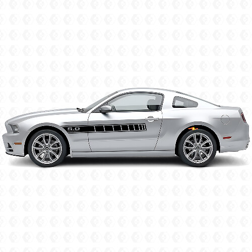 5.0 High Performance zijstrepen vinyl decal kit voor Musclecar Musclecarmodel 2010-2014